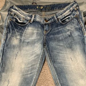 Faded, washed and ripped jeans from express